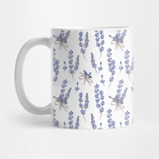 Lavender bouquet on white Mug